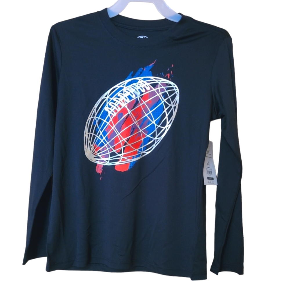 Athletic Works Boys Black Shirt. Size S (6-7).